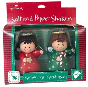 Vintage Hallmark Jahreszeiten Grüße Weihnachten Engel Salz & Pfefferstreuer in Box - Bild 1 von 13