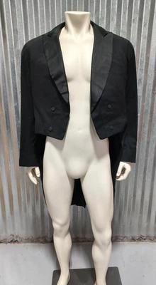 Старинный 1904 вручную сшитый мужской официальный сюртук Schenectady Нью-Йорк - Изображение 1 из 4