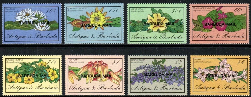 Barbuda Stamp 818-825  - Flowers - Image 1 of 1