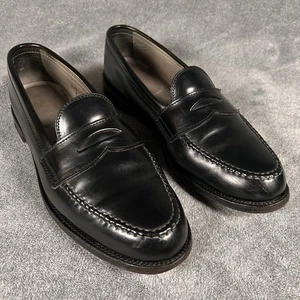 Alden 987 Black Shell Cordovan Penny Loafers Men’s 10.5 A/C Van Last USA - Afbeelding 1 van 15