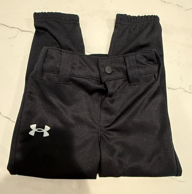Pantalones de béisbol Under Armour unisex para jóvenes talla 4 21"-22" negros Foto 1 de 4