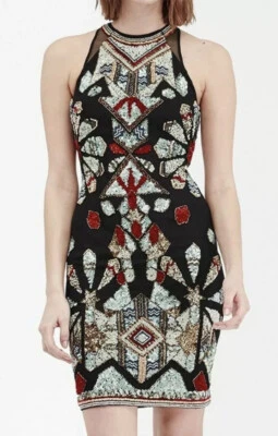French Connection Women's Embellished Sequinned Sheath Dress size 12 - image 1 of 4