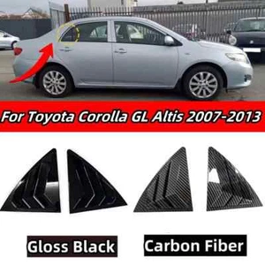 Carbon Fiber Black Vent Window Scoop Louver Cover For Toyota Corolla Altis 07-13 - Picture 1 of 10
