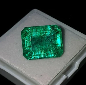 11.65 Ct Natural Green Emerald Loose Certified Gemstone Transparent Emerald Gem - Picture 1 of 10