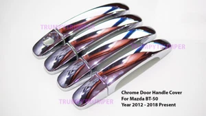 CHROME DOOR HANDLE COVER TRIM FOR FORD RANGER PX T6 MAZDA BT-50 2012-2018 4 DOOR - Picture 1 of 5