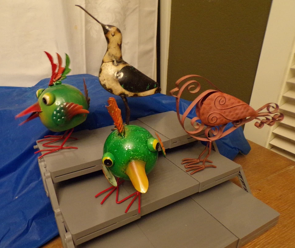 Choice Metal Bird Sculpture Outdoor/Indoor Ornaments: Wobbly or Rustic - Image 1 of 1