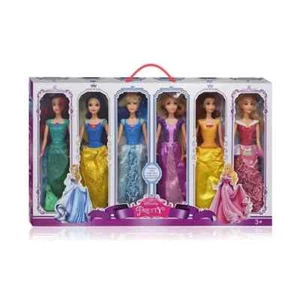 Diversity Pretty Princesses  Doll Set of 6 Pcs Pretend Play Xmas Gift - Picture 1 of 2