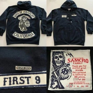 SONS OF ANARCHY - AUTHENTIC CAST & CREW HOODIE - M - FIRST 9 SAMCRO REAPER CREW - Picture 1 of 9