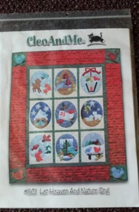Cleo And Me Quilt Pattern ~ Let Heaven and Nature Sing ~ Christmas ~ #501 - Picture 1 of 2