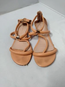 Lola Cruz Women's Flat Sandals 39 Peach Strappy Open Toe A21 - Picture 1 of 6