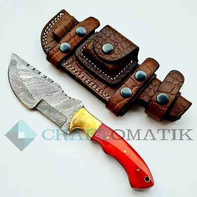 Damastmesser Trekkermesser | ELITE Damaszener Damast-Stahl Messer Trekking Knife - Bild 1 von 4