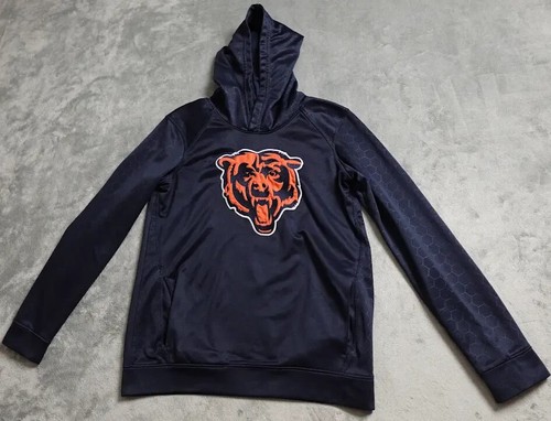 VETEMENTS Felpa con cappuccio NFL Chicago Bears ragazzo grande blu manica lunga Activewear!