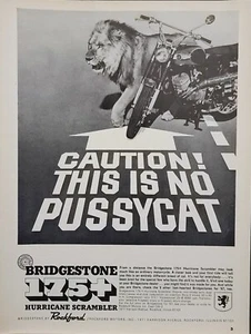 Pubblicità stampa moto originale Bridgestone 175 Hurricane Scrambler 1967 - Foto 1 di 1