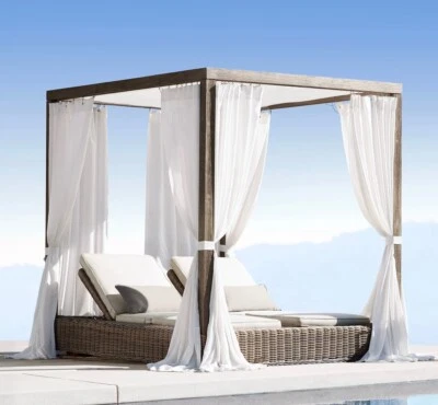 RH Provence Canopy, Double Chaise Day Bed - Image 1 of 4