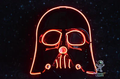 Star Wars RED DARTH VADER Rave Festival Party Cosplay EDC Halloween Costume Mask - Image 1 of 4
