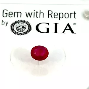 GIA Certified 1.03 Carats 6.31 x 5.59mm Oval Burmese Ruby Loose Gemstone - G012 - Picture 1 of 9