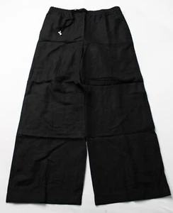 Karl Lagerfeld Women's Petite Drawstring Waist Linen Pants LB3 Black Medium - Picture 1 of 6