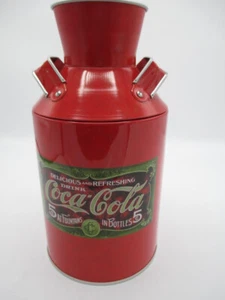 Coca-Cola Decorative Milk Can Vase Metal Red Retro - Picture 1 of 6