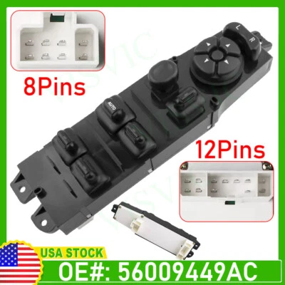 Interruptor de control de ventana del conductor delantero para Jeep Grand Cherokee 1997-2001 68171681AB Foto 1 de 4