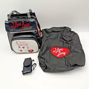 I Love Lucy Black Shoulder Bag, Backpack, Tote, Purse, Embroidered Red Heart - Picture 1 of 24