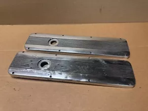 1987 B&M Valve Cover Tops SB Chevy V-8 Polished Hi-Tek 0004181 No Logo - Bild 1 von 12