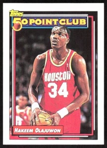 HAKEEM OLAJUWON 1992-93 50 POINT CLUB #214 HOUSTON ROCKETS - Picture 1 of 2