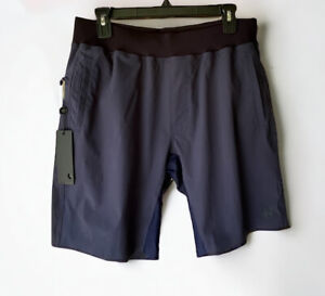 Mens NWT Greyson Shorts Size L FULTON WORKOUT SHORT Blue Athletic Pockets