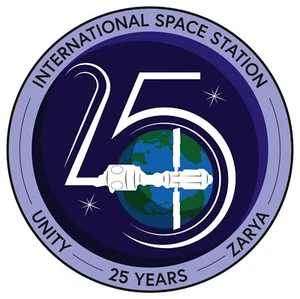 ISS 25 Year Anniversary Logo Vinyl Sticker- Round 3 inch diameter - Picture 1 of 1