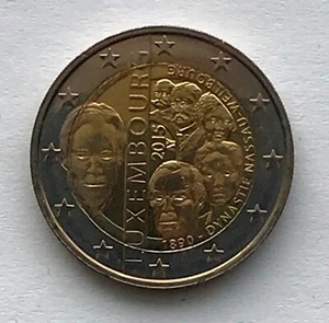 LUXEMBOURG 2 € commemorative euro coin 2015 - House of Nassau-Weilburg 125 UNC - Picture 1 of 2