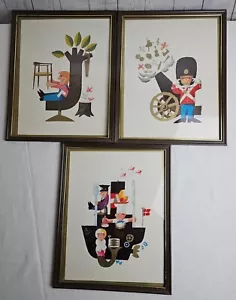 Lot of 3 Framed 10.25" X 13.5" Ib Antoni Prints - Picture 1 of 10