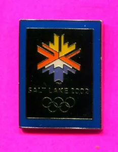 2002 SALT LAKE CITY OLYMPIC PIN RECTANGLE LOGO PIN - Picture 1 of 1