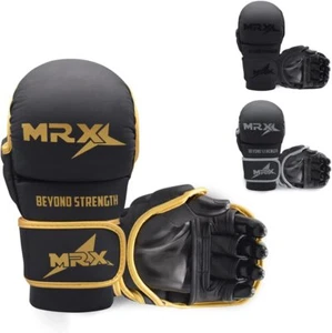 MMA Gloves By MRX Boxing Grappling Gloves Punching Bag Training  Sparring 7 OZ - Picture 1 of 31