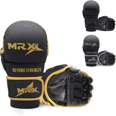 MMA Gloves By MRX Boxing Grappling Gloves Punching Bag Training Sparring 7 OZ