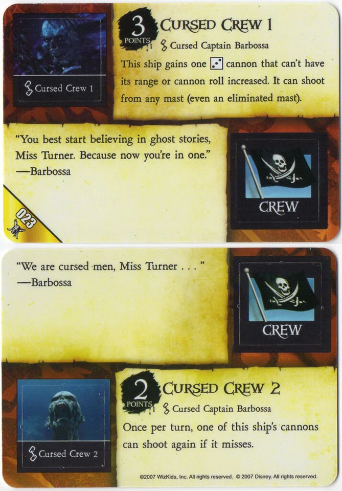 Wizkids Pirates Pocketmodel - Cursed Crew I - Cursed Crew II (crew) PotC 023 R - Image 1 of 1