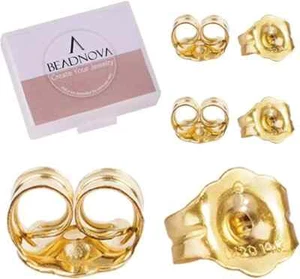 6 Pcs 14k Gold Earring Backs for Studs Butterfly Safety Locking Replacements - Picture 1 of 1