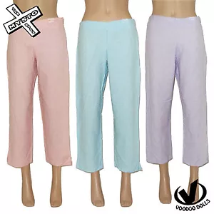 VOODOO DOLLS 'CAPRI PANT' WOMENS TROUSERS PINK BLUE LILAC 8 10 12 14 NEW RRP £28 - Picture 1 of 4