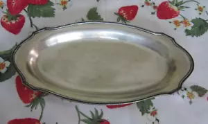 F. B. Rogers Silver Co. - Nickel Silver Oval Platter Bread Serving Tray Vintage - Picture 1 of 7