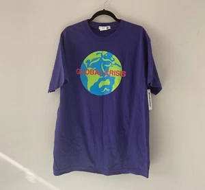Men’s Moodswings Global Crisis Mundo Purple Tee Size Large - Picture 1 of 3