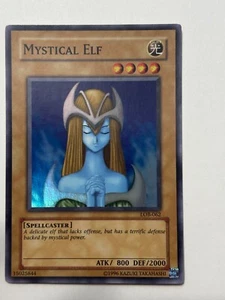 Yugioh Mystical Elf Legend of Blue-Eyes White Dragon Super Rare LOB-062 NM - Picture 1 of 2