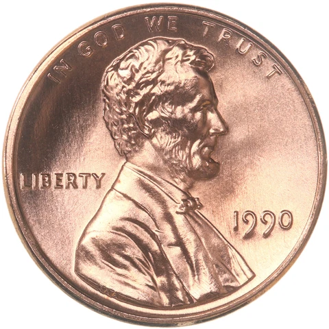 1990 (P) Lincoln Memorial Cent Gem BU Penny US Coin Cover