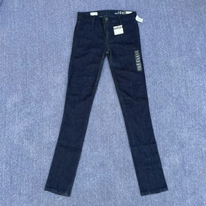 Pantalones de mezclilla Gap 1969 tiro alto ajustados para mujer talla 25/0 azul oscuro nuevos con etiquetas - Imagen 1 de 9