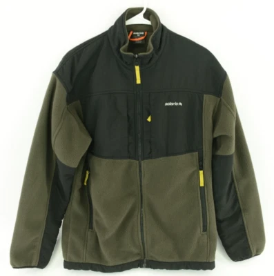 Chaqueta polar Solaris para hombre mediana verde negra cremallera completa Foto 1 de 4