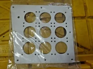 GAUGE PANEL 11.5"W X 10 1/2"H X 10"W, WHITE ANODIZED ALUM 9- 2 1/8 HOLES - Bild 1 von 2