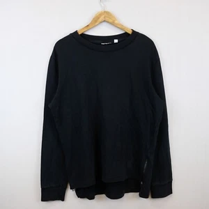Sweatshirt Cheap Monday Size M Man Logo Comfortable Cotton Practical Long Black - Picture 1 of 4