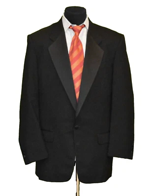 Blazer B0 Auténtico PIERRE BALMAIN Negro Lana Esmoquin Botón Único Talla 41 Largo Foto 1 de 4