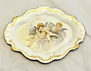 Vanity Dish, Cherubs, Hand Painted & Signed by B. Phillippe, VTG EUC - Picture 1 of 7