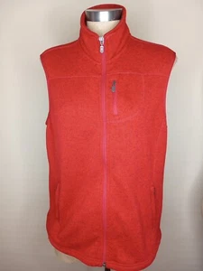 Orvis Women's Trout Bum Sweater Women's Sz XL Fleece Full Zip Vest Red - Picture 1 of 8