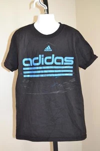 NEW-  MINOR FLAW - ADIDAS  youth SMALL S  (8) black T-shirt  - Picture 1 of 1