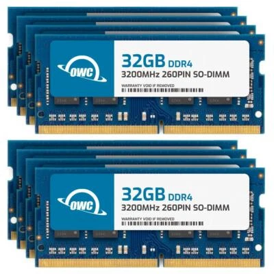 OWC 256GB (8x32GB) DDR4 3200MHz PC4-25600 Non-ECC SODIMM 260pin RAM - Image 1 of 4