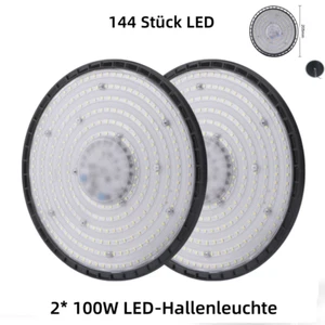 2x 100W UFO LED Hallenbeleuchtung Deckenstrahler Werkstattleuchte Industrielampe - Bild 1 von 14
